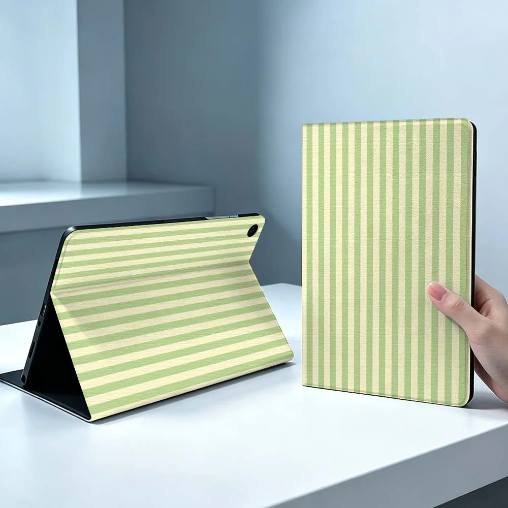 Vertical Striped Art For Samsung Galaxy Tab S11 S10 S9 S8 S7 S6 A9 A8 A11 Lite FE Plus Pen Tray Tablet Case Soft