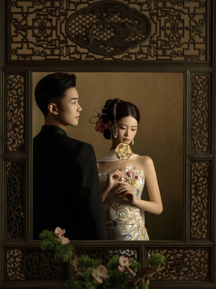 2026 신상 스튜디오 중국풍 웨딩드레스 인물 사진 촬 - Ethnic Fashion Studio 리뷰 및 가격
