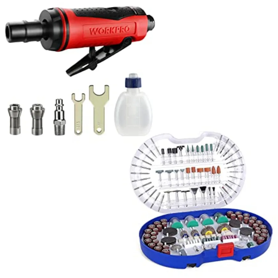 

276-piece Rotary Tool Accessories Kit and WORKPRO 1/4-Inch Air Die Grinder