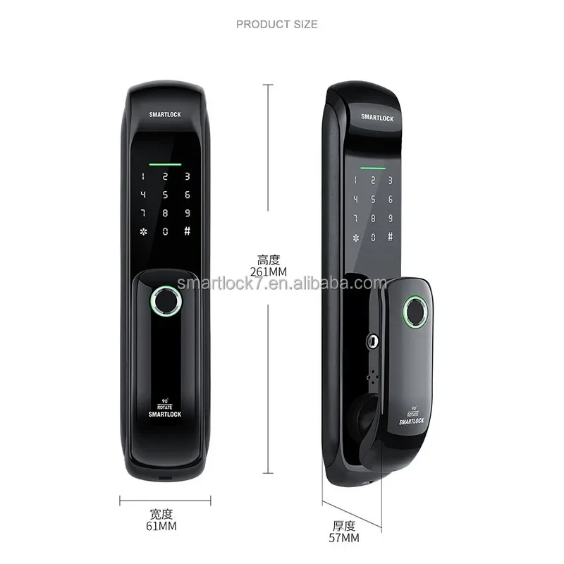 Serrure intelligente à empreintes digitales pour la maison, serrure électronique automatique, serrure de porte Wi-Fi, prix compétitif