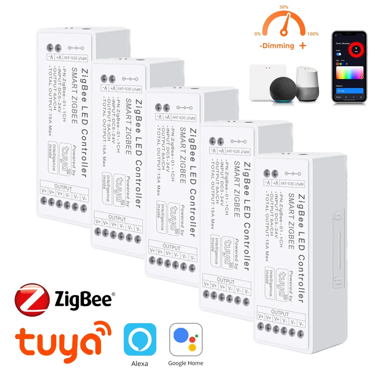 

Мини-светодиодная лента Zigbee, диммер, 5 В постоянного тока, 12 В, 24 В, совместимый с контроллером Tuya Alexa COB 5050 2835 CCTRGB для умного дома
