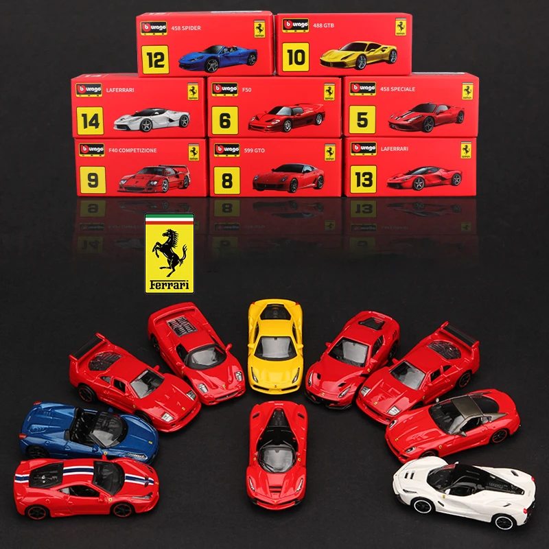 Bburago 1:64 Ferrari F40 F50 ENZO LaFerrari Alloy Car Diecasts & Toy Vehicles Car Model Miniature Scale Model Car For Children