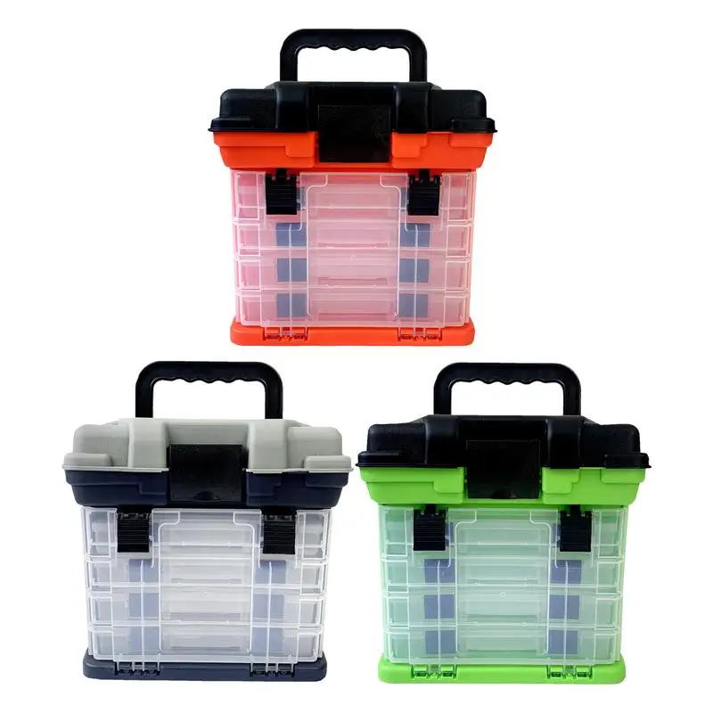 

Fishing Tackle Box 4-Layer Fishing Tackle Accessory Box Fishing Lure Bait Hooks Storage Box Fishing Tackle Storage Portable