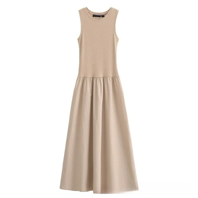 

Elegant Long Dresses Women's Solid Color Sleeveless Bohemia Dresses Fashion Casual Party Dress Vestidos for Female Y2k 롱원피스