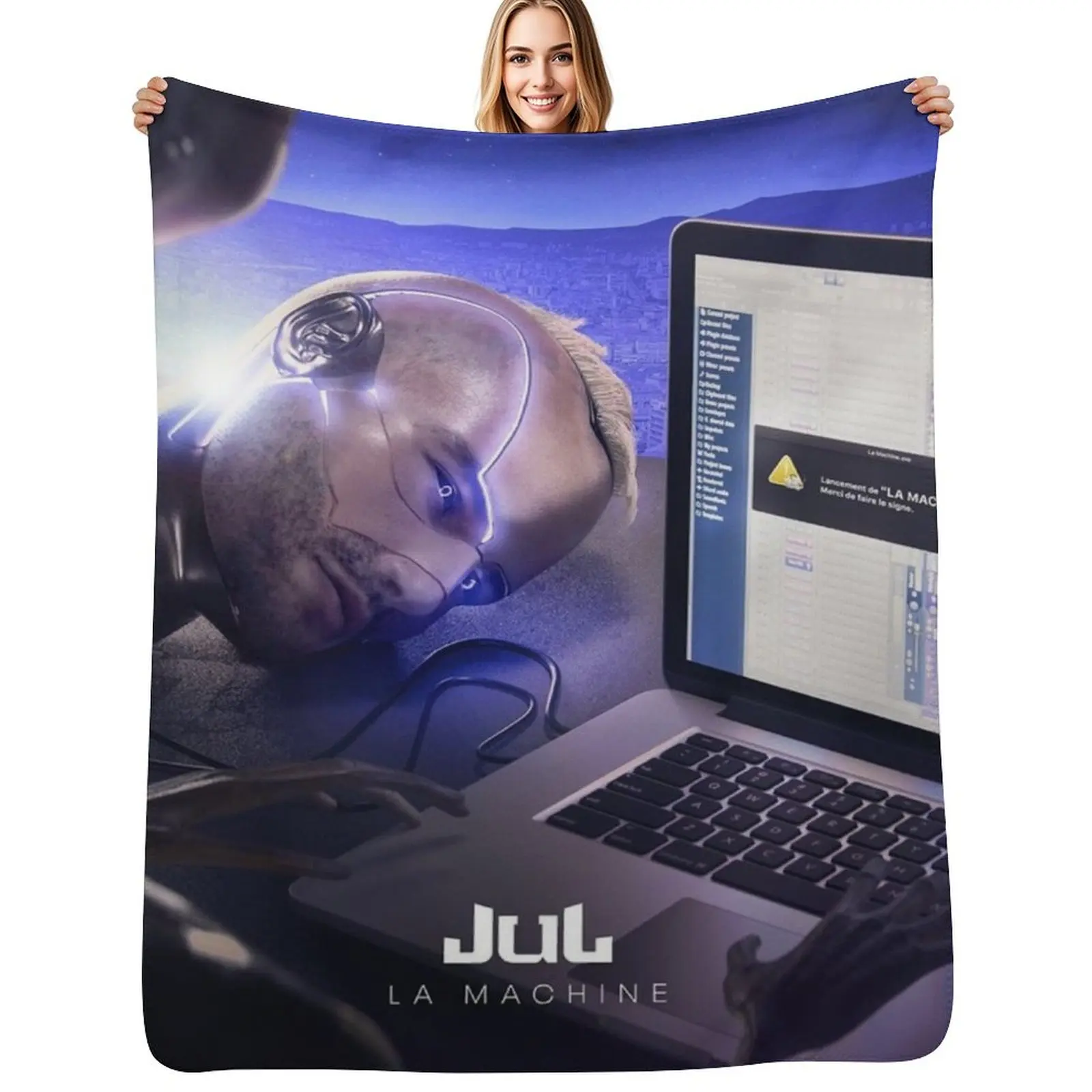 JUL The Machine Throw Blanket Soft Solid Color Blanket for Couch Bed