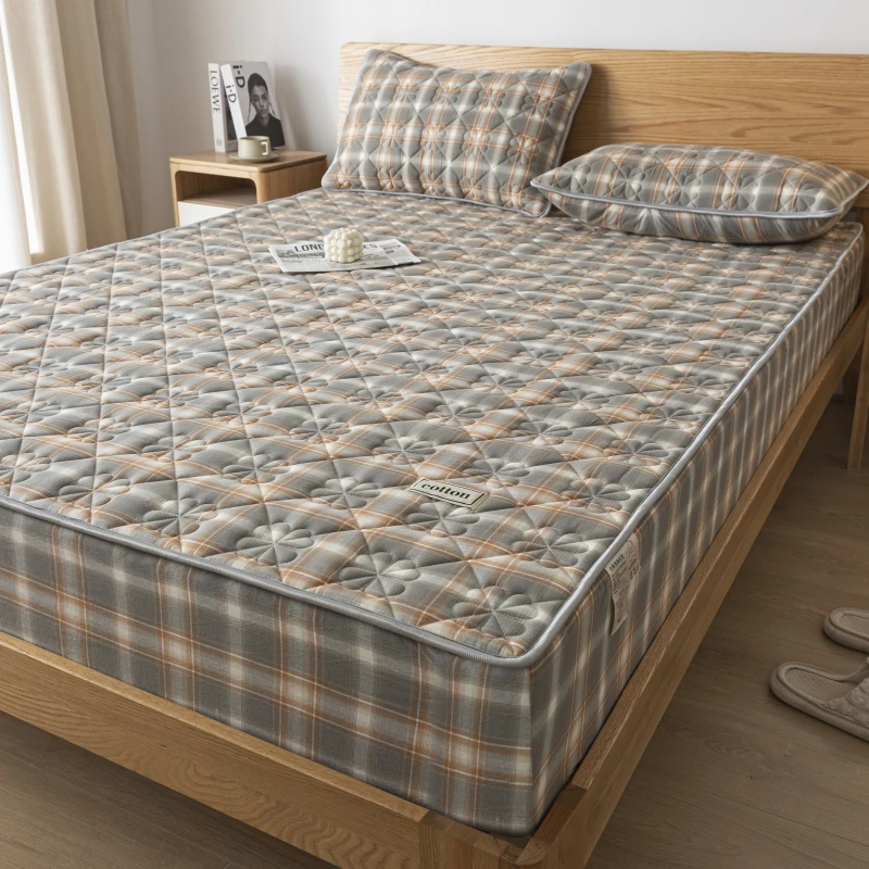 A-Class Hypoallergenic Washed Cotton Quilted Mattress Cover - Soft, Antibacterial, Cozy for a Restful Night\'s Sleep