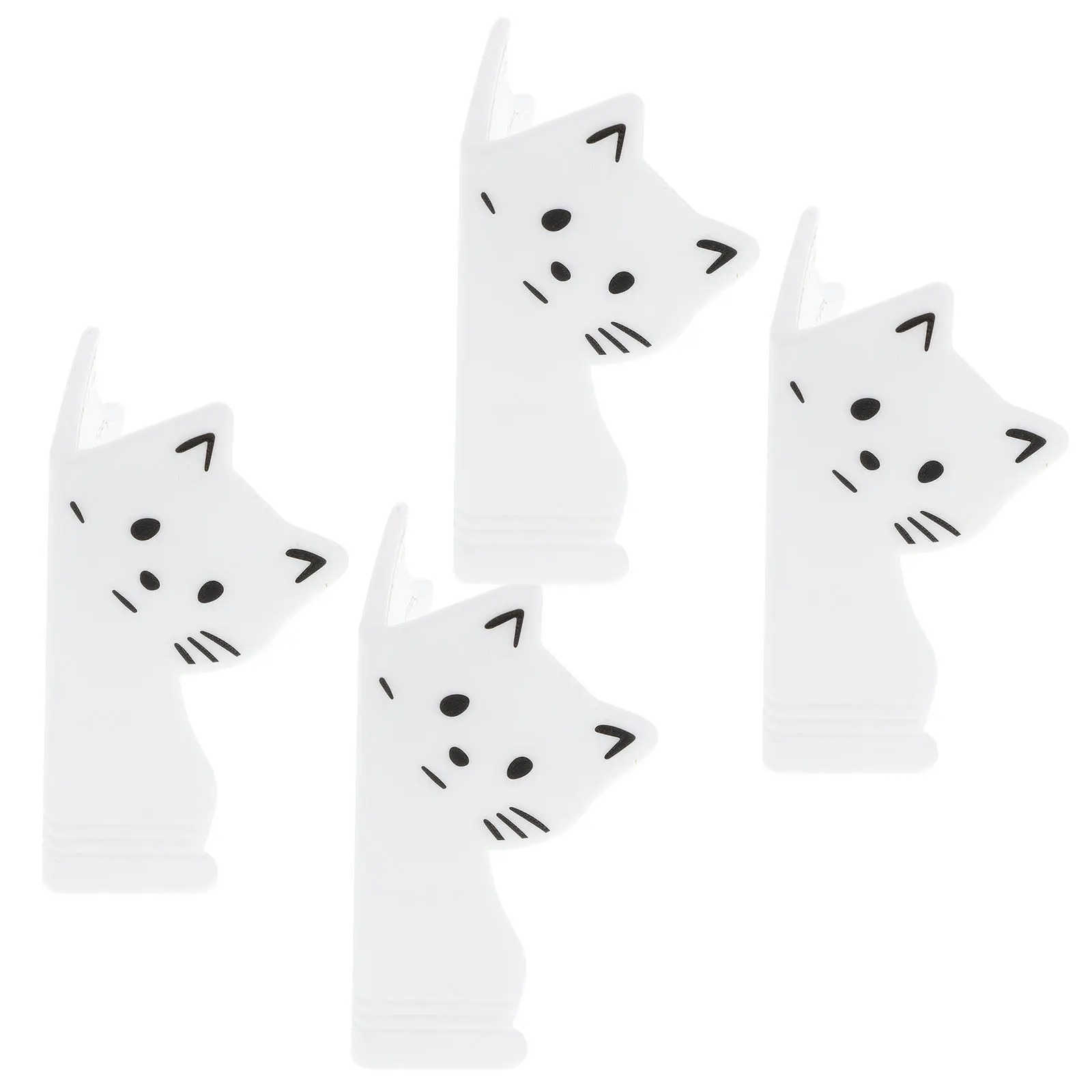 

4Pcs Silicone Corner Guards for Furniture Walls Baseboards - Cute Cat Design Soft Flexible Baby Proof Edge Protectors Self