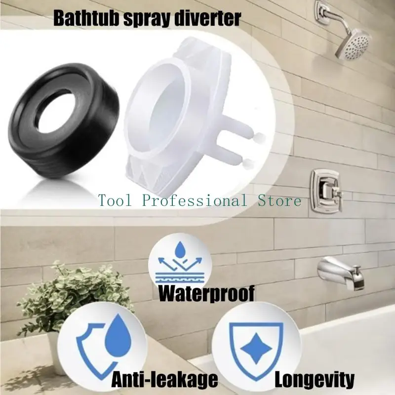 57QF 6pcs Practical Sturdy Rubber Plastic Tub Spouts Diverter Gate Cup Seal Leakproof and Waterproof Designs Repair Set