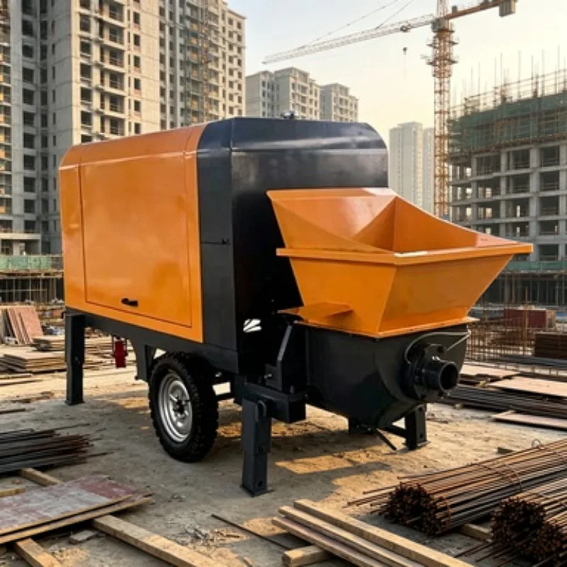 15m3h Electric Concrete Mixer Pump Concrete Pump Mobile Concrete Pump for Building Construction Site Project Work Use