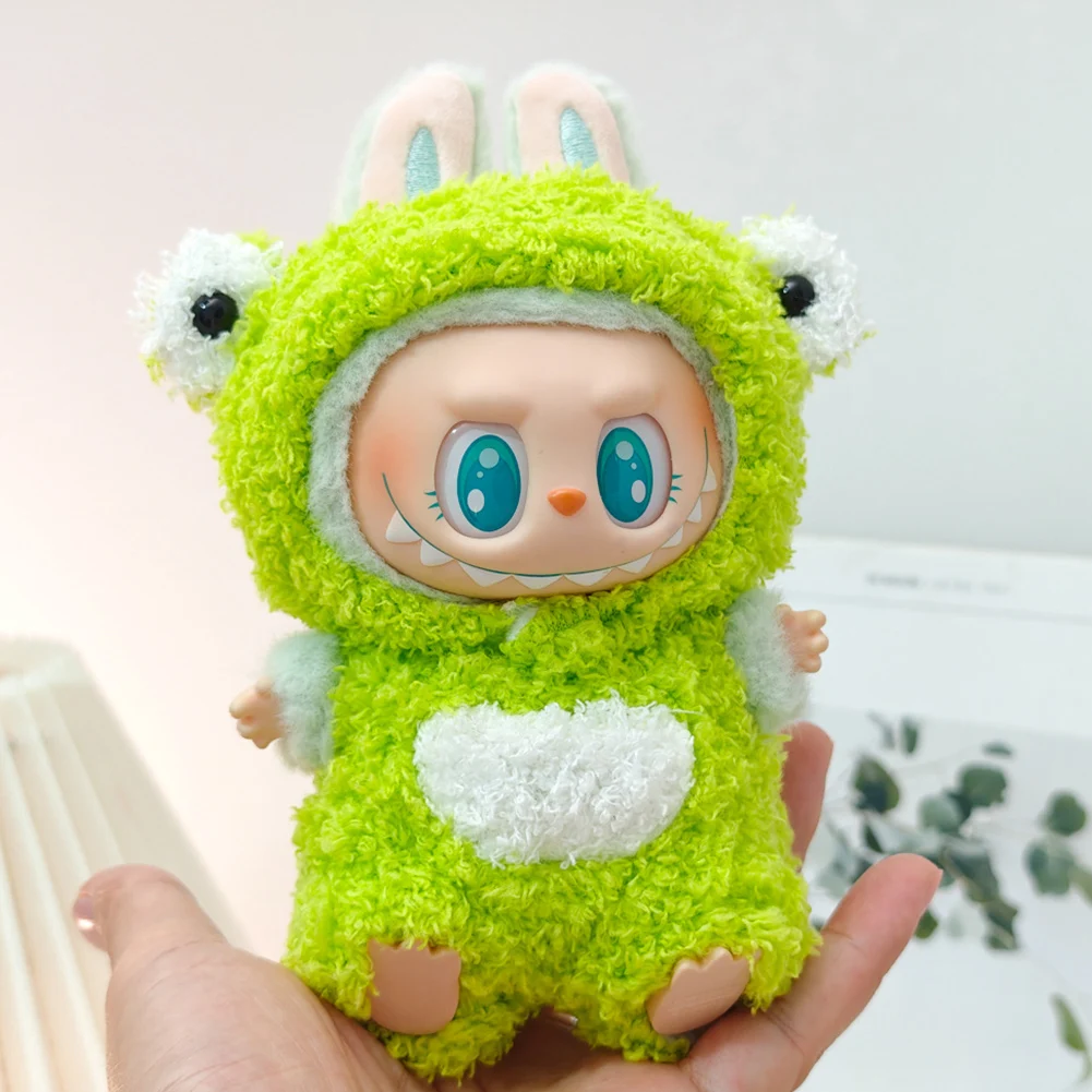 

Мини-плюшевая одежда со шляпой для кукол Labubu 17 см, наряд для сидения, наряд монстра, платье, аксессуары, одежда, подарок «сделай сам»