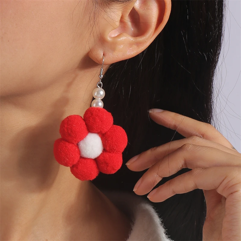 Modische handgefertigte Blumen-Ohrringe für Damen, Brincos Femme, hängende Ohrringe, Mädchen, Party, Festival, Schmuck, Geschenke – Detail 15