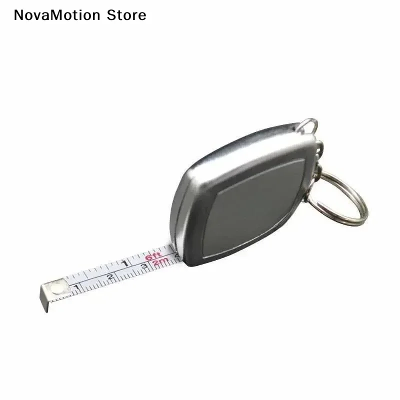 [NM]2M Mini Tape Key Chain Portable Cute Small Steel Tape Woodworking Measuring Hand Tools Festive Exquisite Small Gifts[NM]