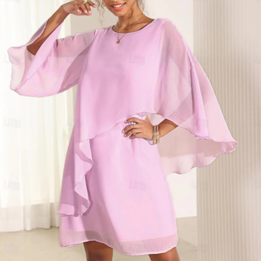 Gorąca sprzedaż kobiet sukienki szyfonowe rozmiar 8-20 niestandardowy projekt szyfonowa sukienka z falbankami