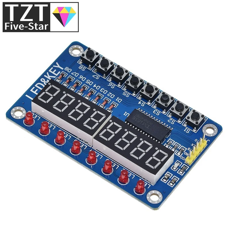 TZT 1/3PCS TM1638 Display-Modul für AVR Arduino Neues 8-Bit Digitales LED-Display 8-Bit – Detail 2