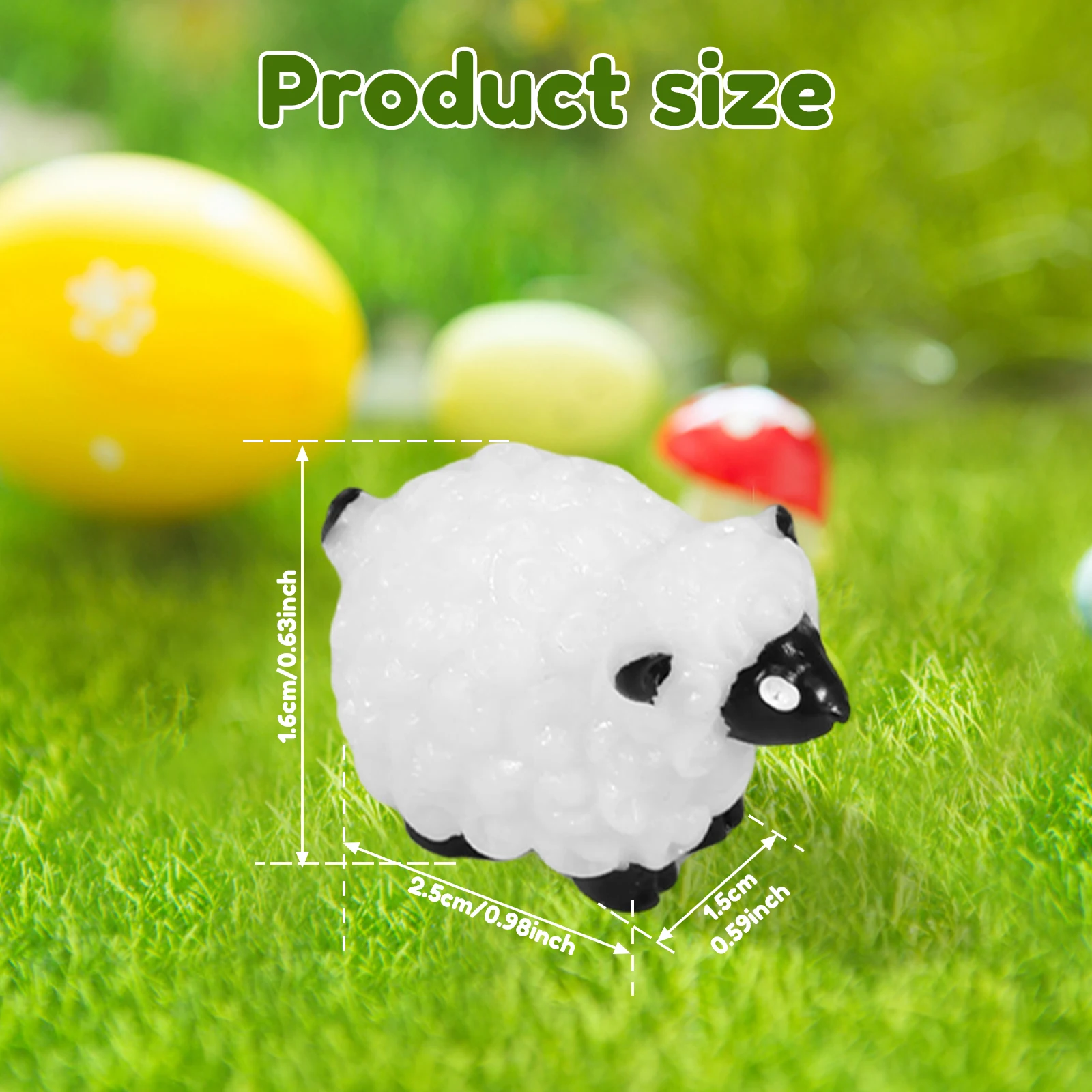 Miniature Sheep Figures Resin Realistic Mini Animals Model DIY Sheep Cake Moss Landscape Ornament for Craft Tabletop Party Decor