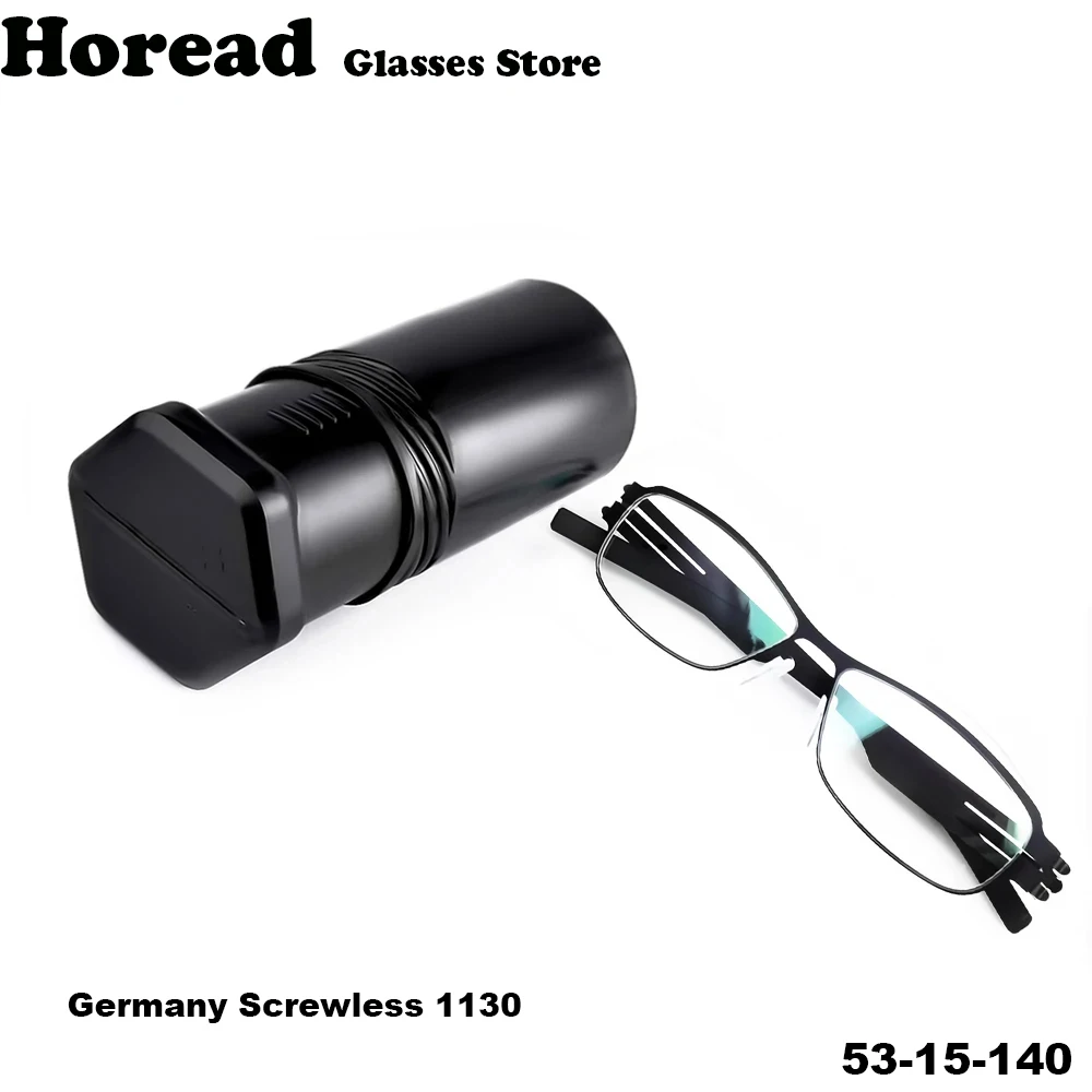 Germany Screwless Men Square Glasses Frame Fashion 1130 Small Size Eyeglasses Brand Design Ultralight Prescription Spectacles