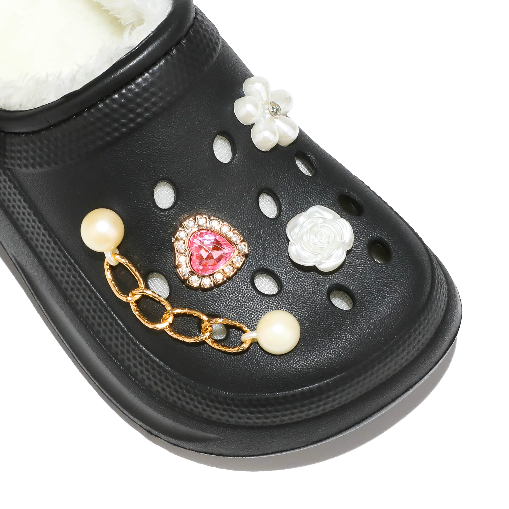 Kinder-Clogs und -Mules mit Fellfutter, leichte Garten-Schuhe mit Baumwollfutter, warme Hausschuhe für Jungen, Mädchen und Kleinkinder, 168. – Detail 16