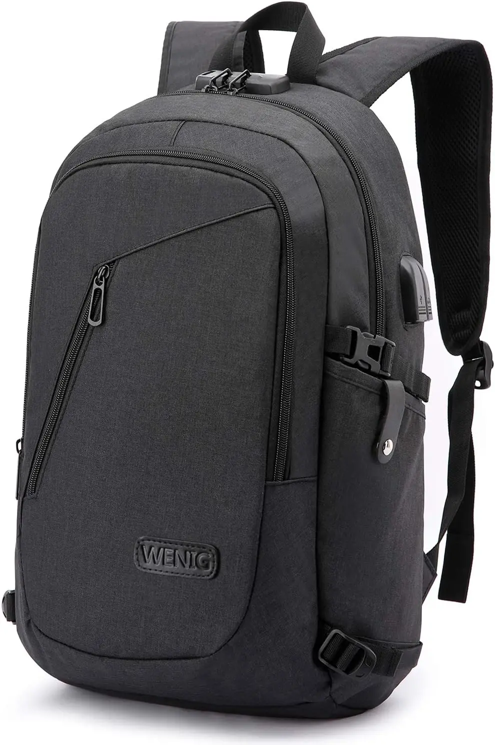 

Anti-Theft Laptop Backpack with USB Charging Port, Water Resistant Slim Computer Bag for Men Fits 15.6 Inch