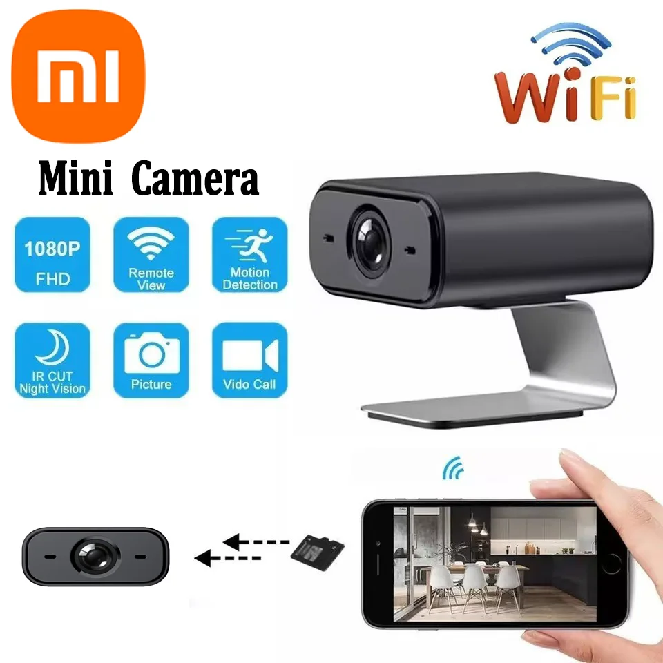 Xiaomi Wireless Mini WiFi Security Camera 1080P HD Connectable to Mobile Phone Home Charge Plug Two Motion Detection Camera