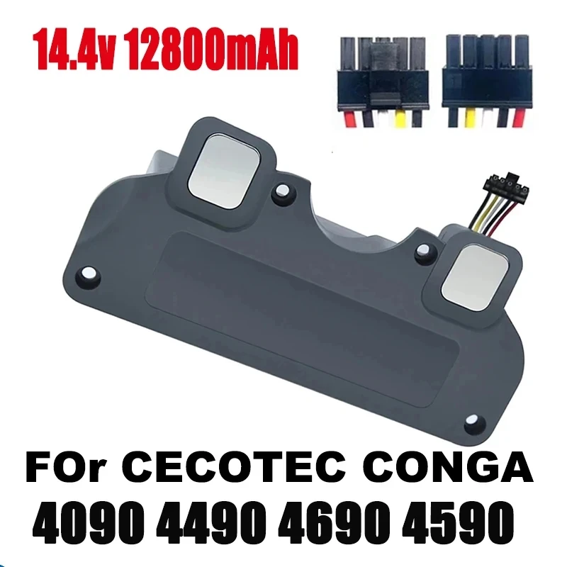 Bateria do robô móvel, 14.4V, 100% de correspondência perfeita, adequado para CECOTEC CONGA 4090 4490 4690 4590, 12800mAh,