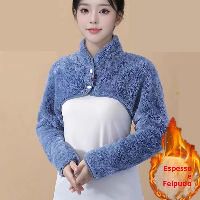 thickened-warm-arm-sleeves-for-sleeping-women's-large-size-shoulder-protection-winter-neck-and-shoulder-clothes-cold-proof
