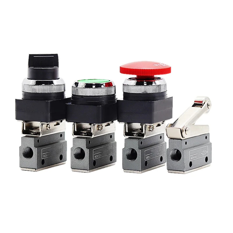 MOV-01 MOV-02 MOV-03 MOV-03A Pneumatic Two-Position Three-Way One In One Out Mechanical Valve Directional Valve 