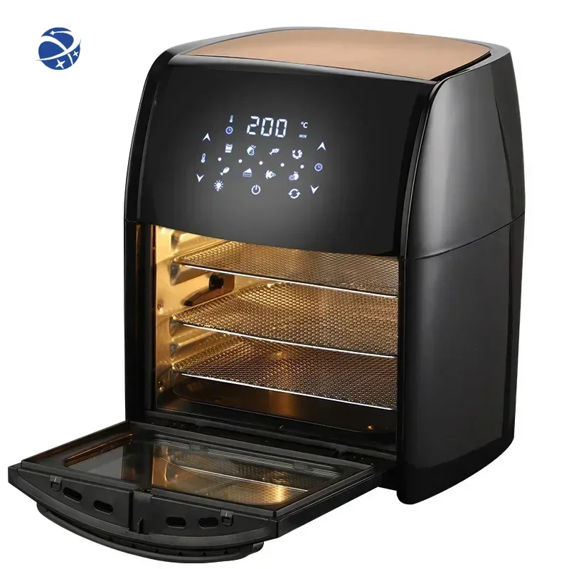 Original brand new！10L/12.7 Electric Air Fryer Oven  Rotisserie Dehydrator LED Large Capacity Chicken Frying Machine 5in1