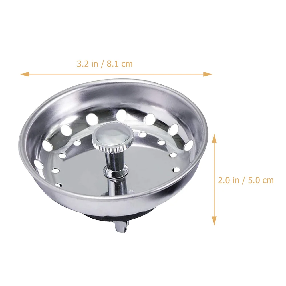 الفولاذ المقاوم للصدأ بالوعة استنزاف المكونات المطبخ النفايات سدّادة سهلة التركيب نظيفة مرتبة بالوعة غطاء للصرف حوض قابس التصريف