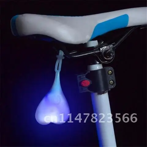 Imagem -02 - Bicicleta Volta Ovo Levou Lâmpada Luzes de Advertência Vermelhas Cauda de Silicone Criativo Impermeável Noite Essencial Ciclismo Bolas Assento