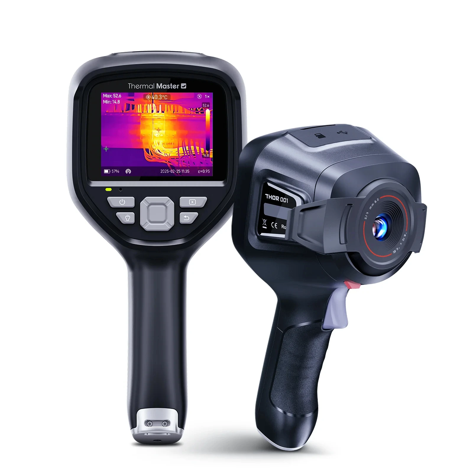 

Thor 001 Handheld Thermal Imaging Camera 512x384 Super IR Resolution -20℃ ~550℃ Infrared Thermal Imaging Camera