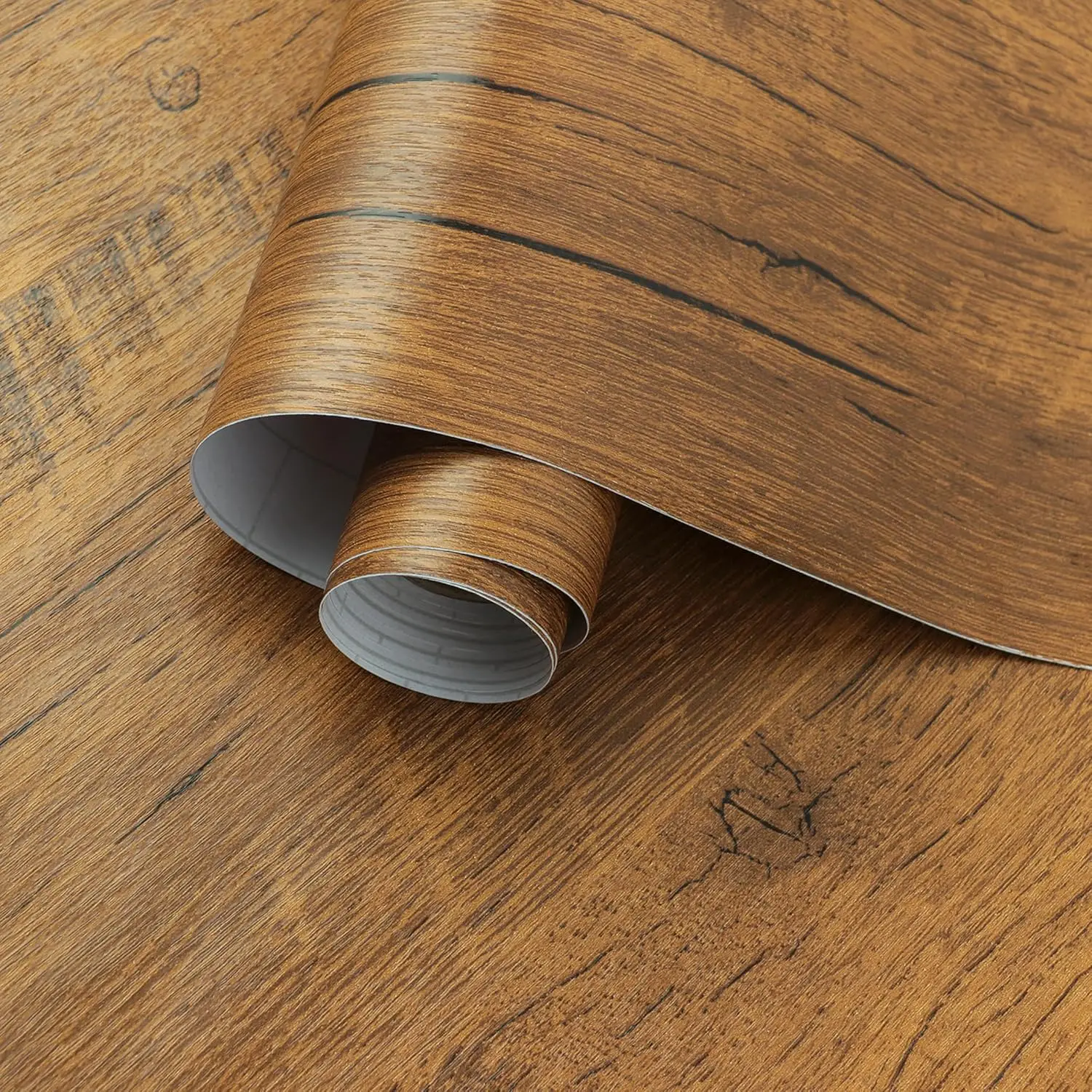 Wood Grain Peel and Stick Wallpaper Rustic Wood Self Adhesive Wallpaper Removable Contact Paper for Countertops Cabinets Bedroom
