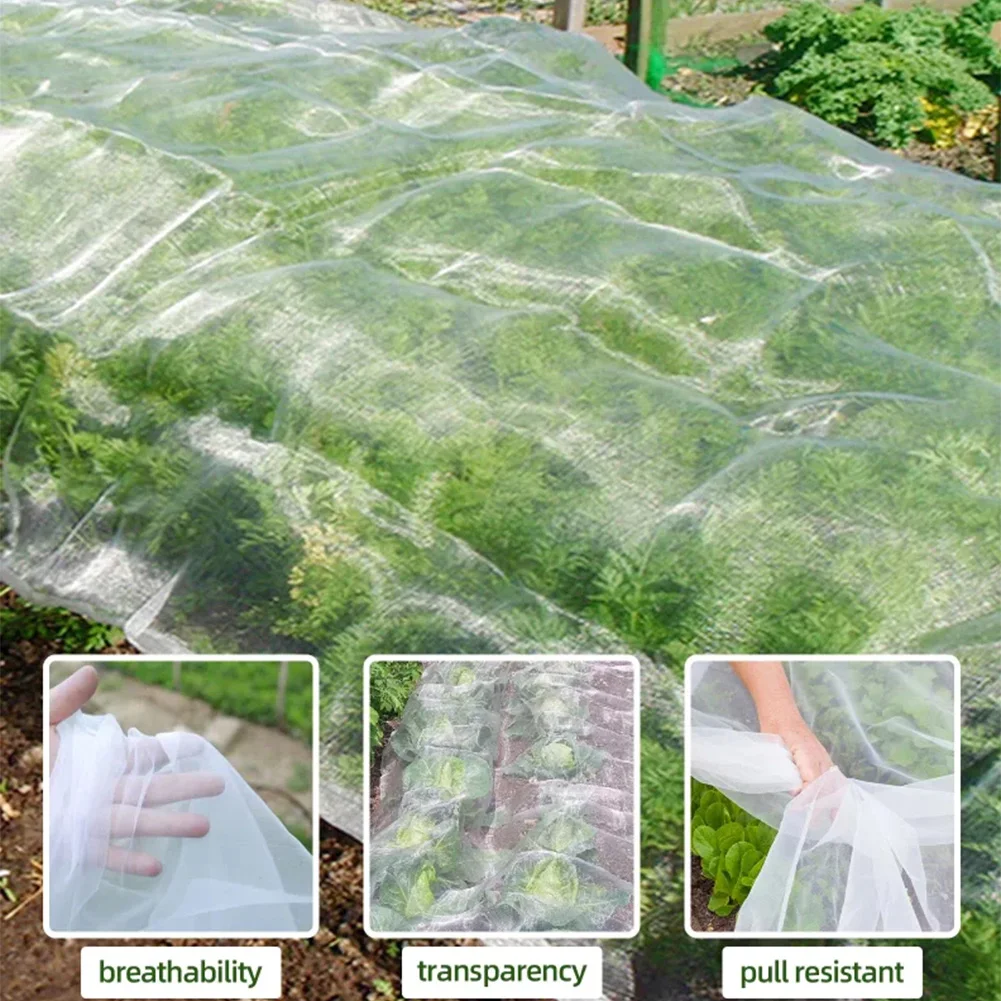 2 Pack 8x32Ft Garden Netting Insect Pest Barrier Bird Netting Protection Net for Vegetable Plants Fruits Flowers Trees