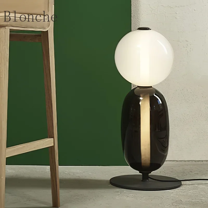 Postmodern Stained Glass Table Lamp Candy Floor Lamp Hotel Design Model Room Bedroom Creative Personality Eye Protection Lamp