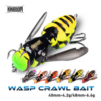 Kingdom Wasp Bait 4.2g 6.6g 40mm 48mm Artificial Floating Insect Bionic Fishing Lure Swimbaits Hard Baits Bass Carp Pike Fishing