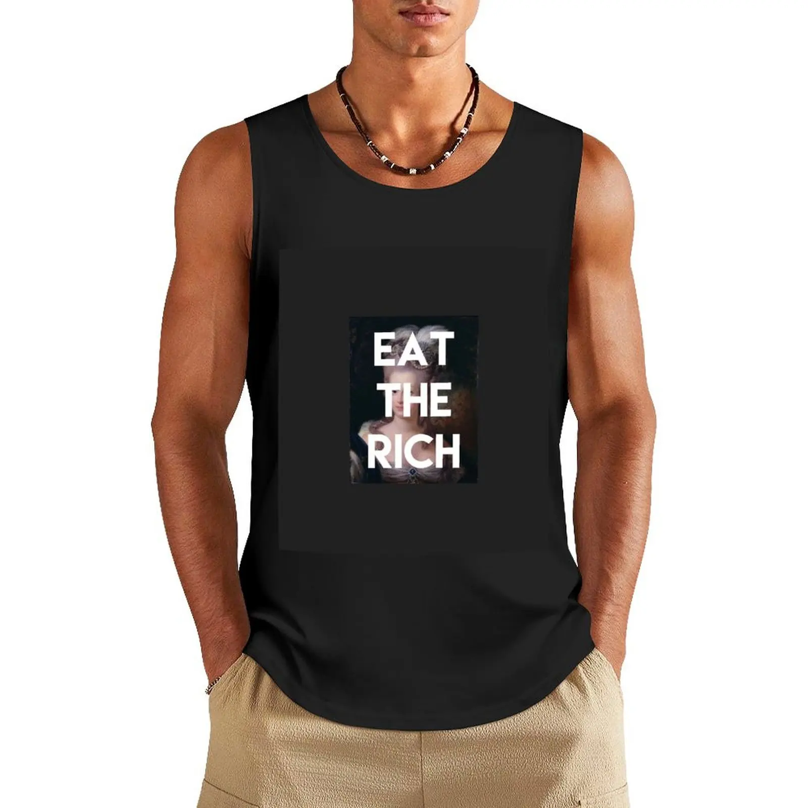 

eat the rich Tank Top Sports shirt man Men's t shirt gym men