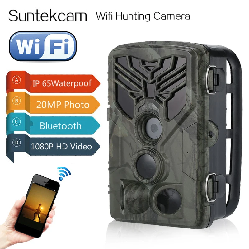 Wifi830 Trail Kamera Wifi App Bluetooth-Steuerung Jagd Cam Live-Stream wild 24mp 1080p Nachtsicht Tierwelt Foto fallen