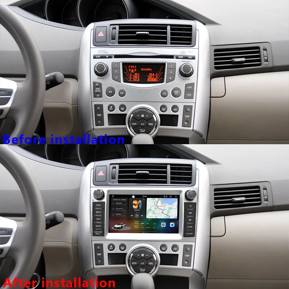CHSTEK Android 14 Car Radio For Toyota Verso R20 AR20 EZ 2007-2018 Carplay Multimedia Player WIFI 4G GPS RDS Bluetooth Autoradio
