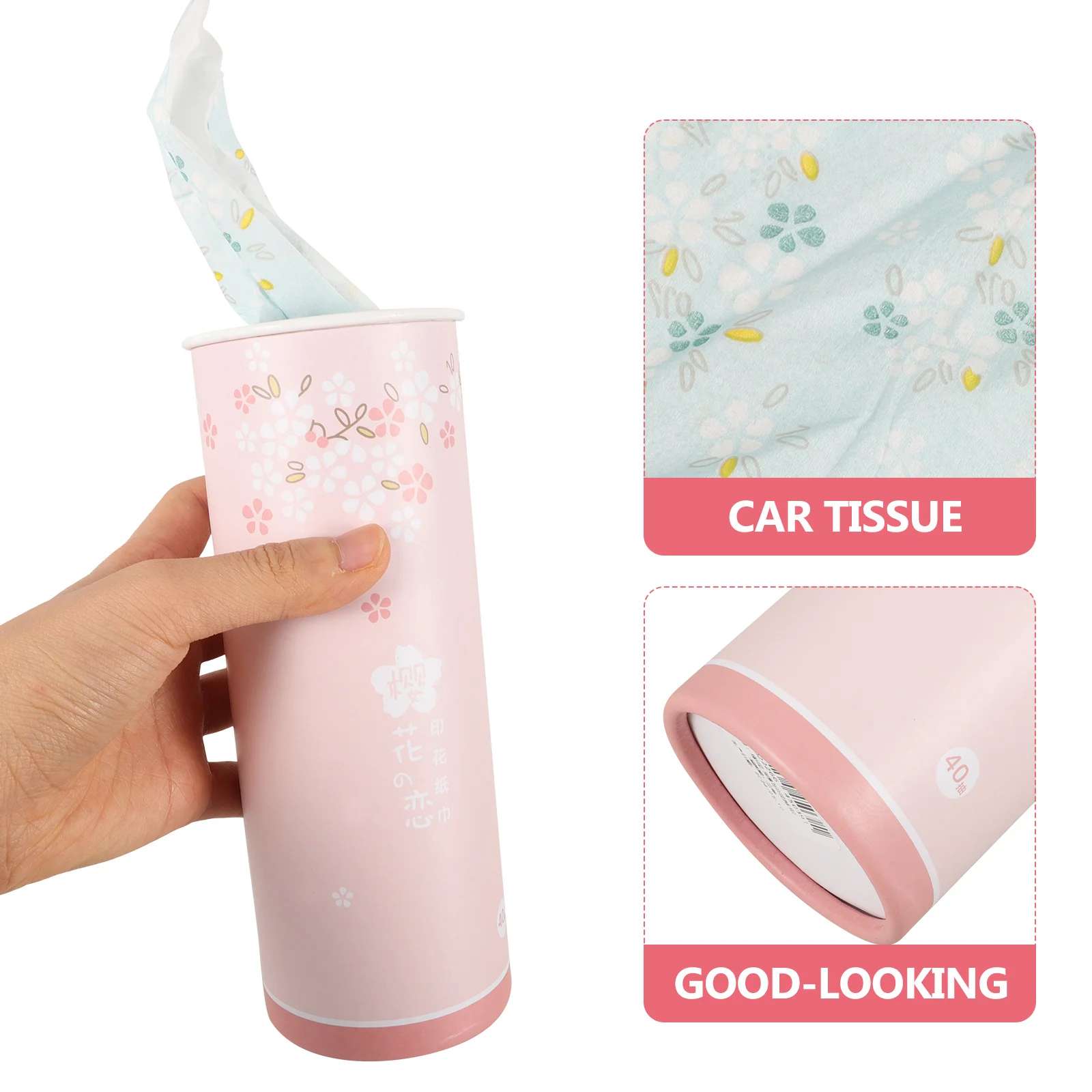 3 قطعة مناديل السيارة الأسطوانية لسيارة الأنسجة حامل صندوق مستدير السفر المحمولة الأنسجة المنزل فندق مقهى سطح المكتب منديل