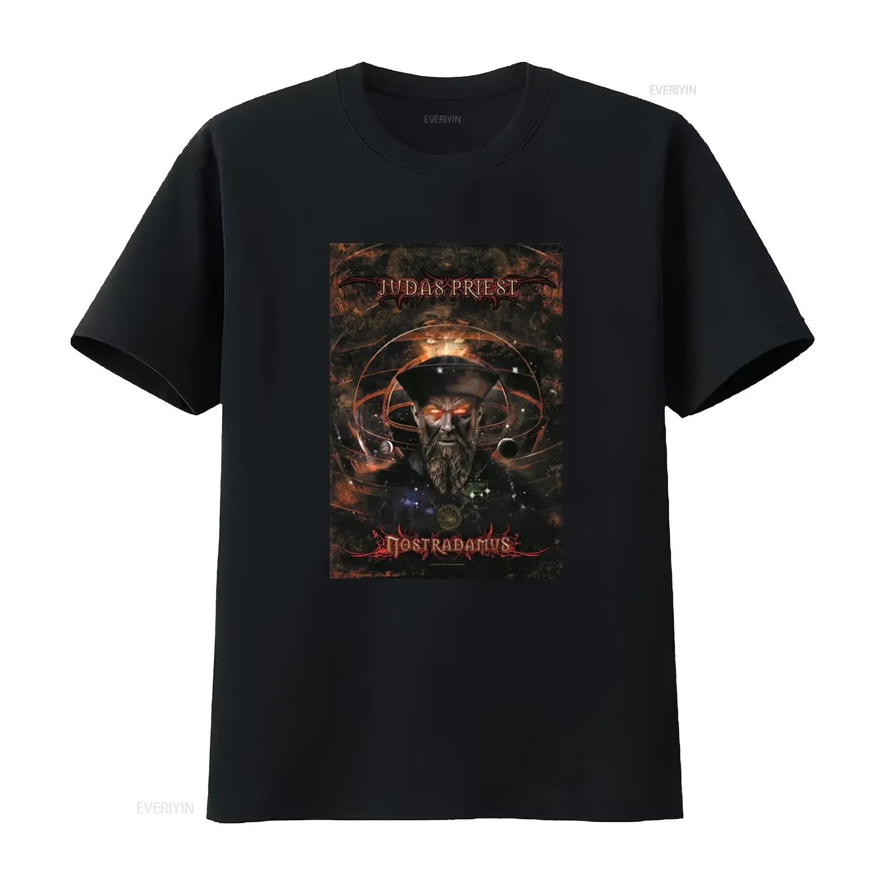 Camiseta de Concerto da Banda Heavy Metal Judas Priest Nostradamus, Estilo Vintage, Lavada, Confortável, Streetwear, Gráfica, Unissex