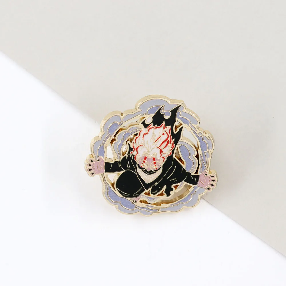 Okarun Turbo Granny Power Lapel Pin Manga Dandadan Character Enamel Pin Cartoon Jewelry Funny Gift