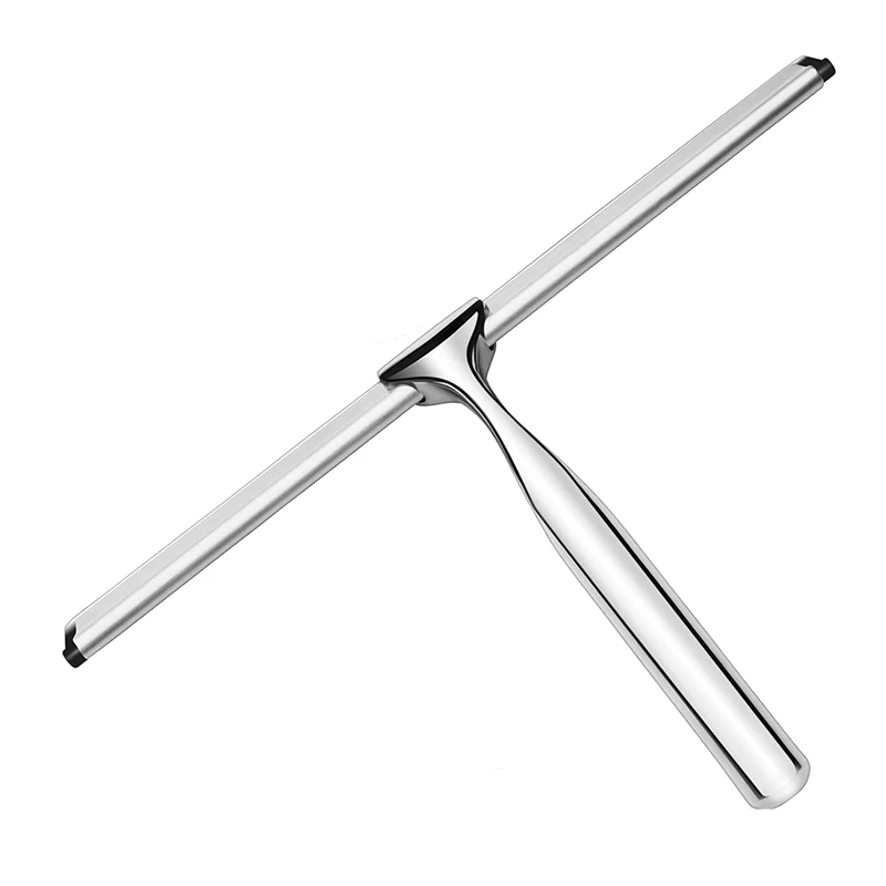 

Shower Squeegee Stainless Steel Wide Glass Squeegee 25 Cm Window Squeegee With Silicone Lip Includes Replacement Lip