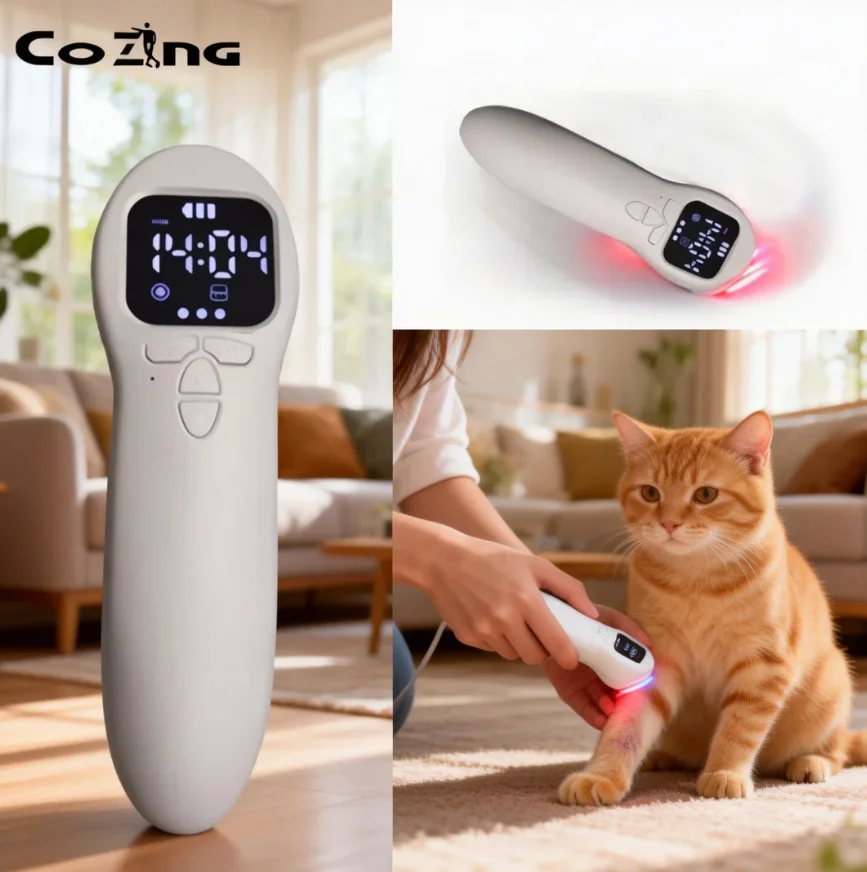 

【Ветеринное облегчение боли】COZING Медицинский портативный лазер с мягким холодным красным светом | Устройство для реабилитационной терапии при боль в лошади и собаках