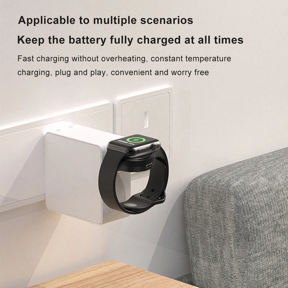 قاعدة شحن USB Type-C شاحن خالي من الكابلات شاحن مغناطيسي فعال لتبديد الحرارة لساعة Apple 1-8 الجيل #2
