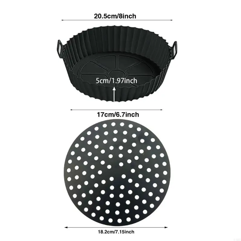 L8RE 4 pièces friteuses à Air réutilisables Pots accessoires friteuses à Air Inserts friteuses à Air pour four