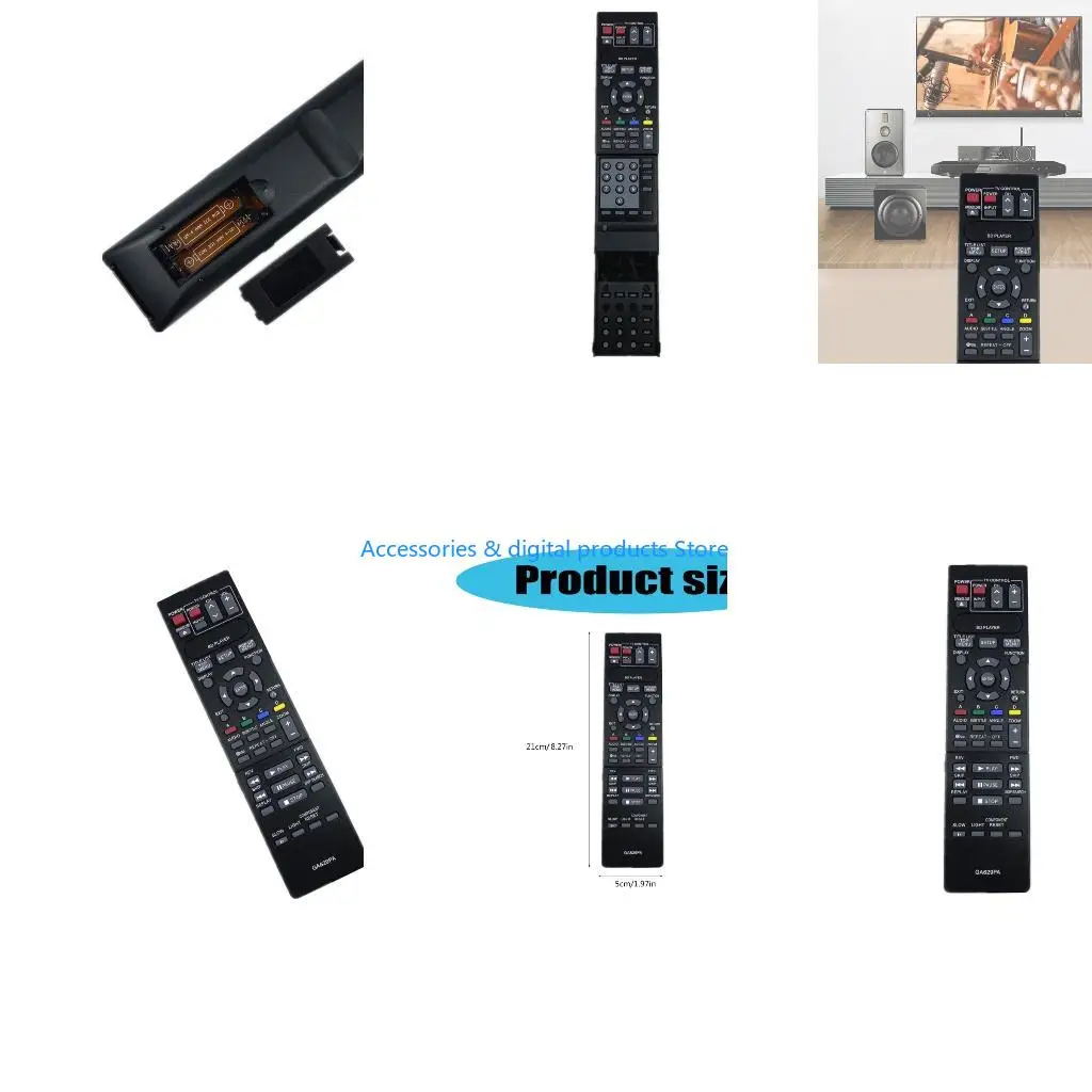 77JD Universal DVDs Player Remote Control Wear Resistant Plastic Ergonomic