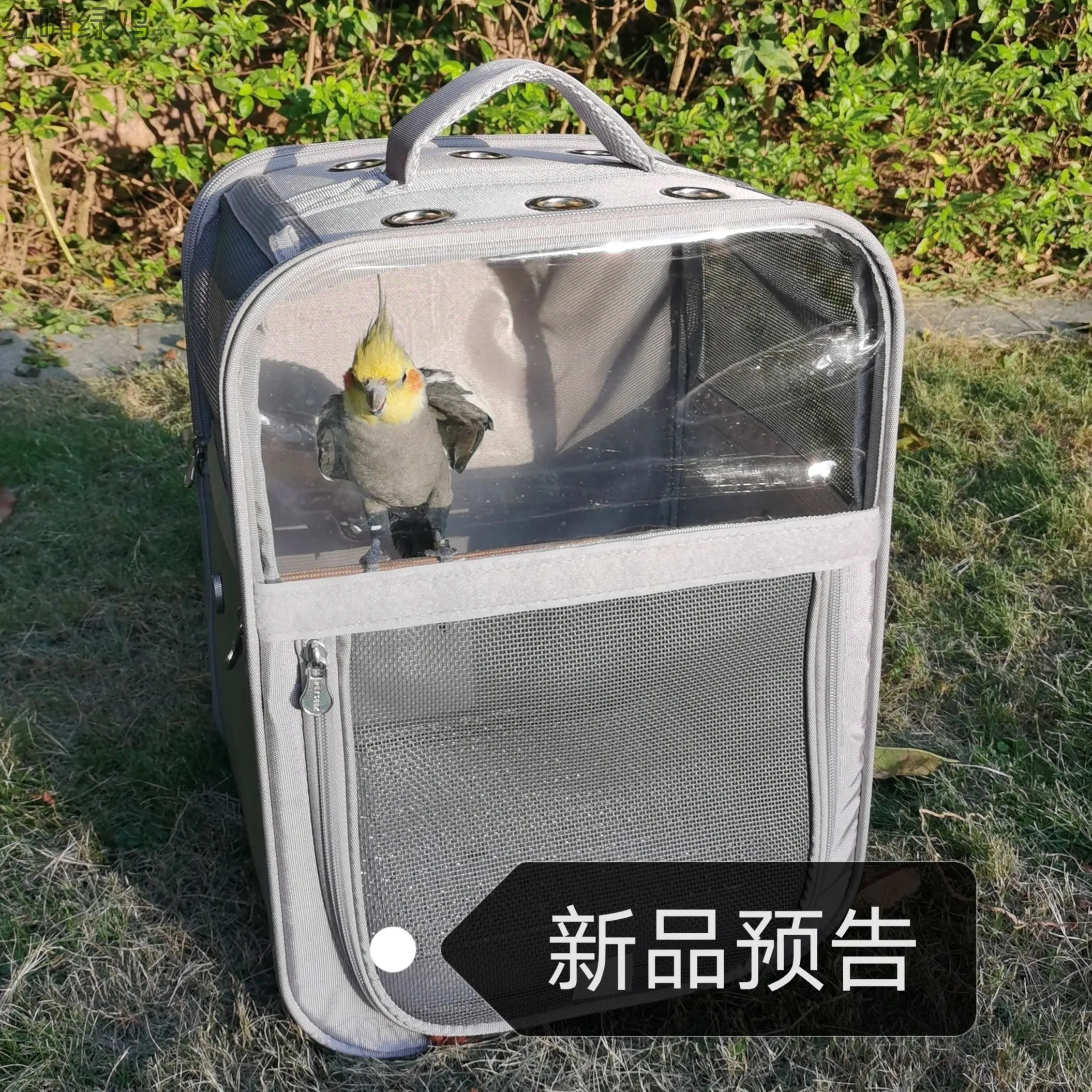 

Bird Cage Breathable Carrier Backpack Foldable Lightweight Outdoor Travel Multi Purpose PU Mesh Pet Parakeet Parrot Bag