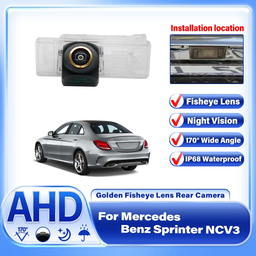 

170 Degree AHD 1080x720P Special Vehicle Rear View Camera For Mercedes Benz Sprinter NCV3 2006~2014 2015 2016 2017 2018 2019
