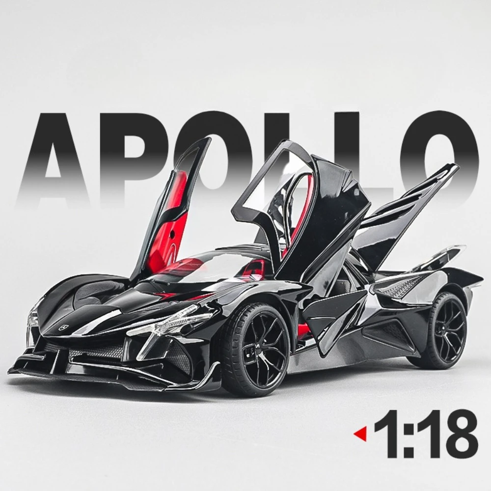1:18 Apollo Evo Pagani Huayra Dinastia Auto Modell Spielzeug Metall Diecast Türen Geöffnet Zurückziehen Sport Autos Sammlung Spielzeug Geschenke