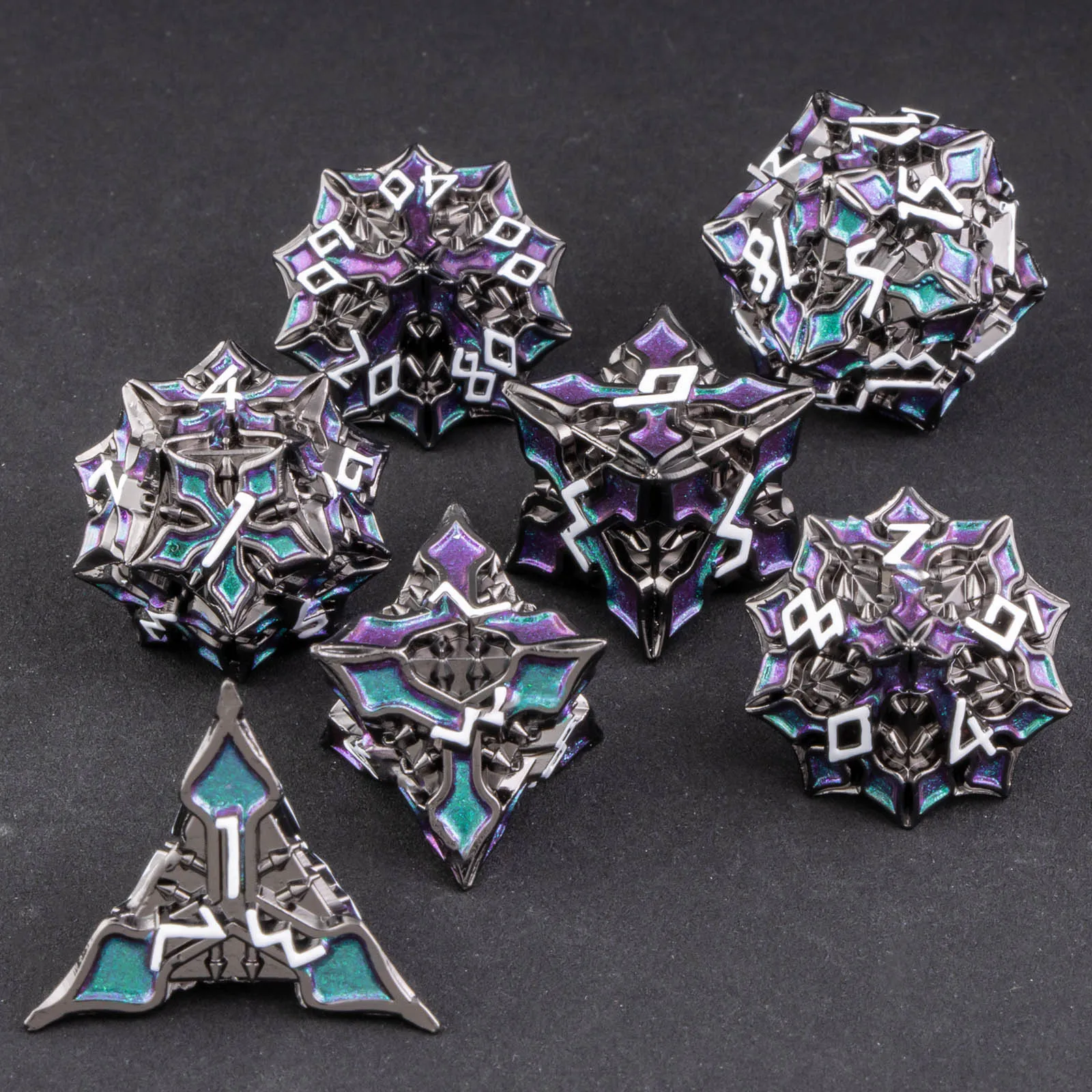 

7pcs Solid Metal Polyhedral Dice Set Heavy Duty for DND RPG Dungeons and Dragons Role Playing Game Tabletop Gaming