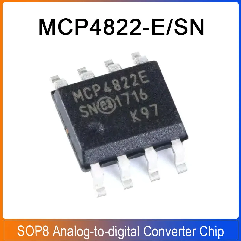 MCP4822-E/SN MCP4822E SOP8 MCP 4822E 12-Bit Analog-to-digital Converter chip DAC Brand New in Stock